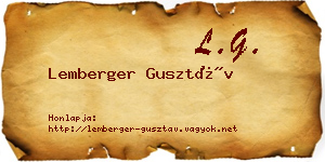 Lemberger Gusztáv névjegykártya